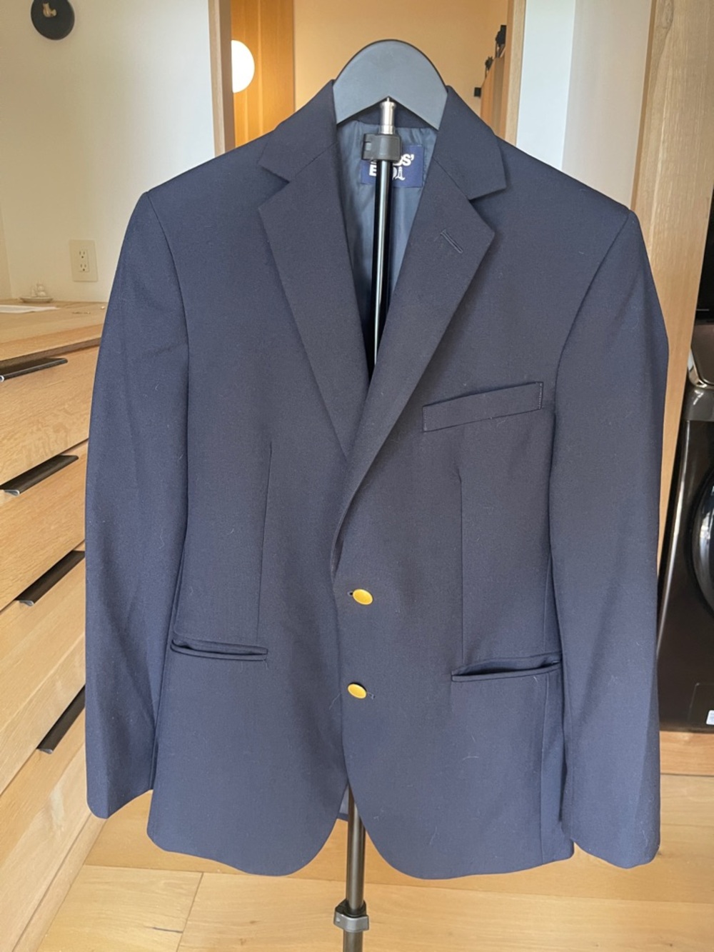 Lands' End Navy Blazer with Gold Buttons - Picture 3 of 3